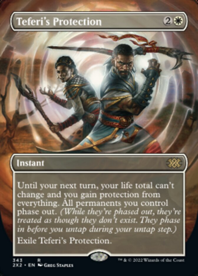 Teferi's Protection (Borderless Alternate Art) [Double Masters 2022] MTG Single Magic: The Gathering    | Red Claw Gaming