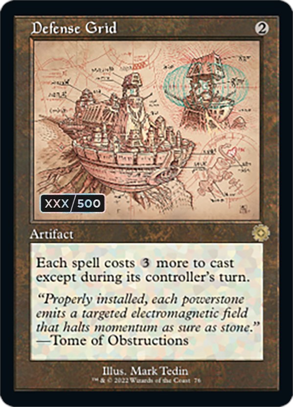 Defense Grid (Retro Schematic) (Serialized) [The Brothers' War Retro Artifacts] MTG Single Magic: The Gathering | Red Claw Gaming