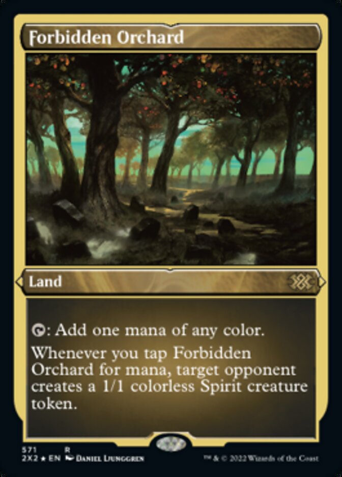 Forbidden Orchard (Foil Etched) [Double Masters 2022] MTG Single Magic: The Gathering    | Red Claw Gaming