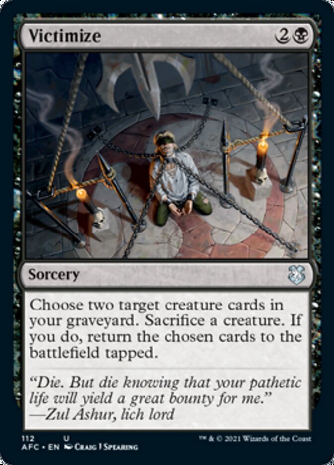 Victimize [Dungeons & Dragons: Adventures in the Forgotten Realms Commander] MTG Single Magic: The Gathering | Red Claw Gaming
