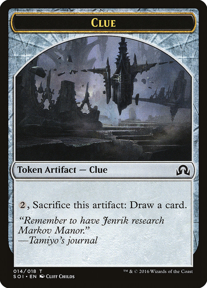 Clue Token (014/018) [Shadows over Innistrad Tokens] MTG Single Magic: The Gathering | Red Claw Gaming