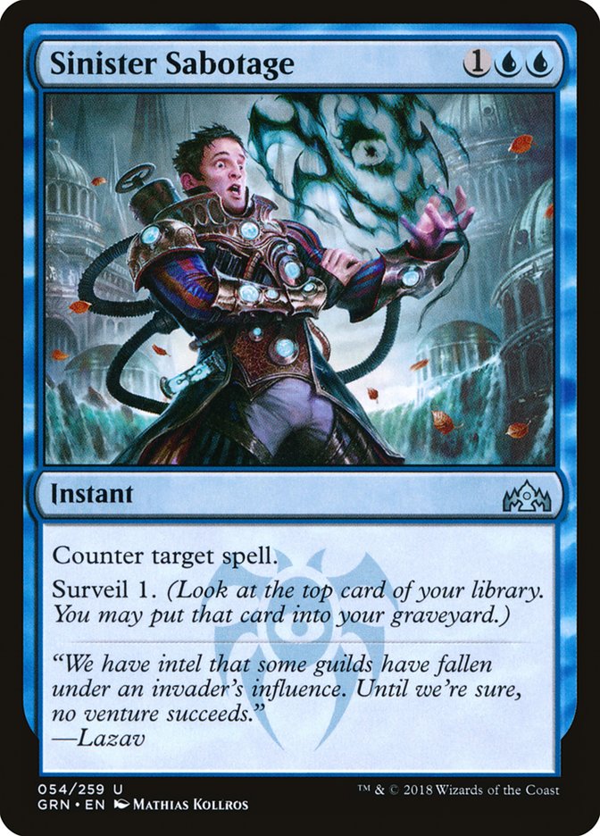 Sinister Sabotage [Guilds of Ravnica] MTG Single Magic: The Gathering | Red Claw Gaming