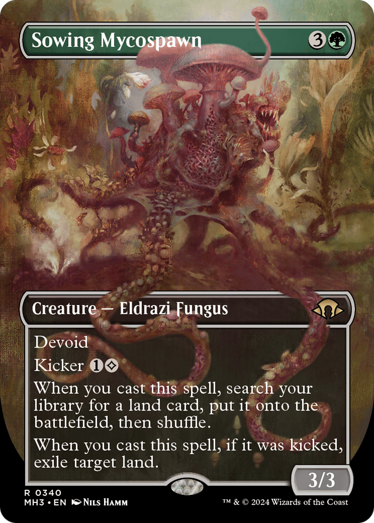 Sowing Mycospawn (Borderless) [Modern Horizons 3] MTG Single Magic: The Gathering    | Red Claw Gaming
