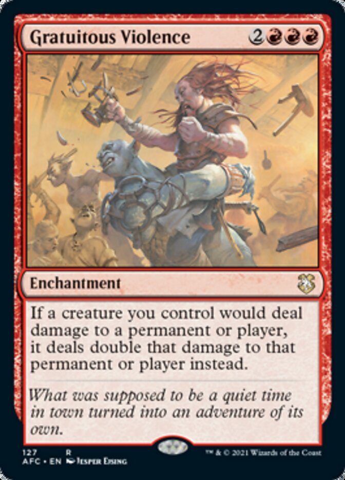 Gratuitous Violence [Dungeons & Dragons: Adventures in the Forgotten Realms Commander] MTG Single Magic: The Gathering | Red Claw Gaming
