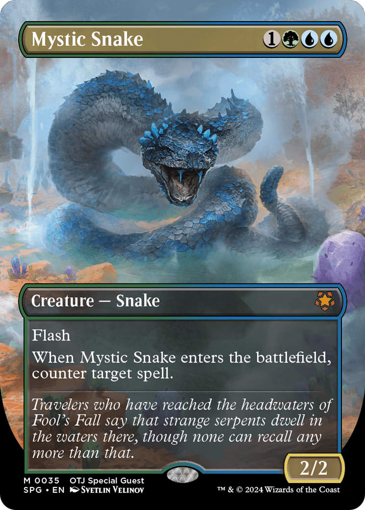 Mystic Snake (Borderless) [Outlaws of Thunder Junction Special Guests] MTG Single Magic: The Gathering | Red Claw Gaming