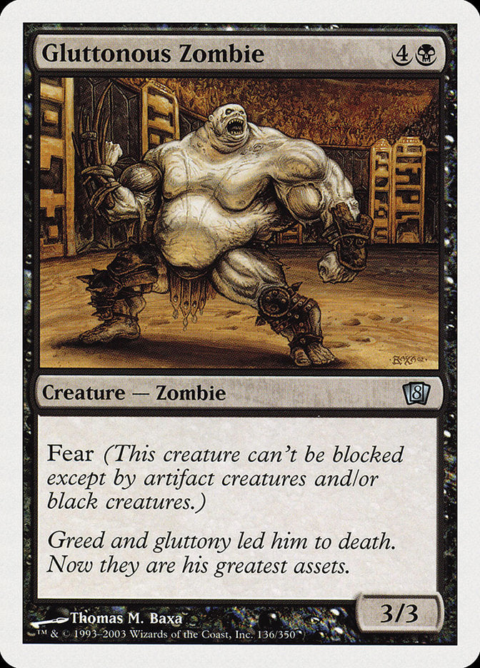 Gluttonous Zombie [Eighth Edition] MTG Single Magic: The Gathering | Red Claw Gaming
