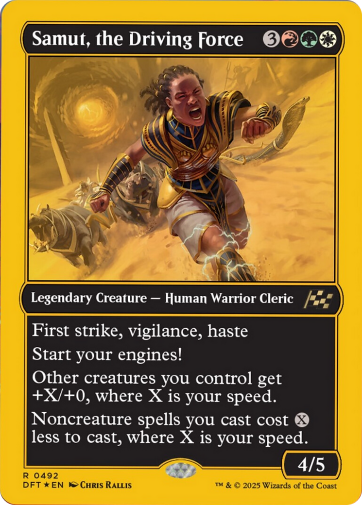 Samut, the Driving Force (First-Place Foil) [Aetherdrift] MTG Single Magic: The Gathering | Red Claw Gaming