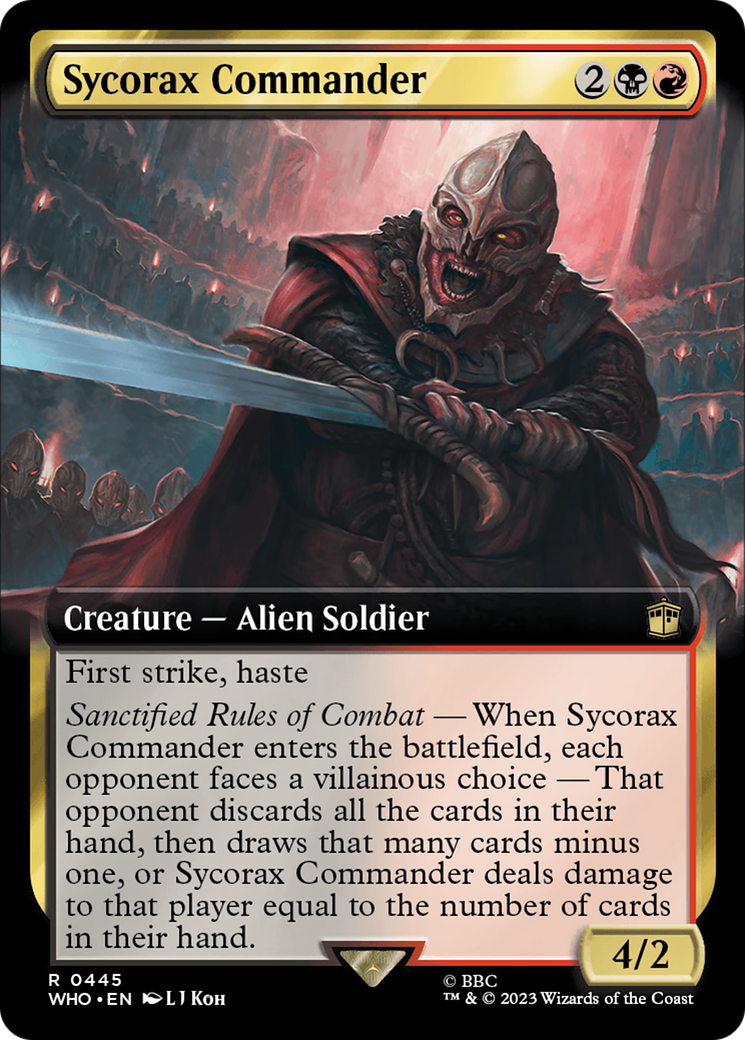 Sycorax Commander (Extended Art) [Doctor Who] MTG Single Magic: The Gathering | Red Claw Gaming