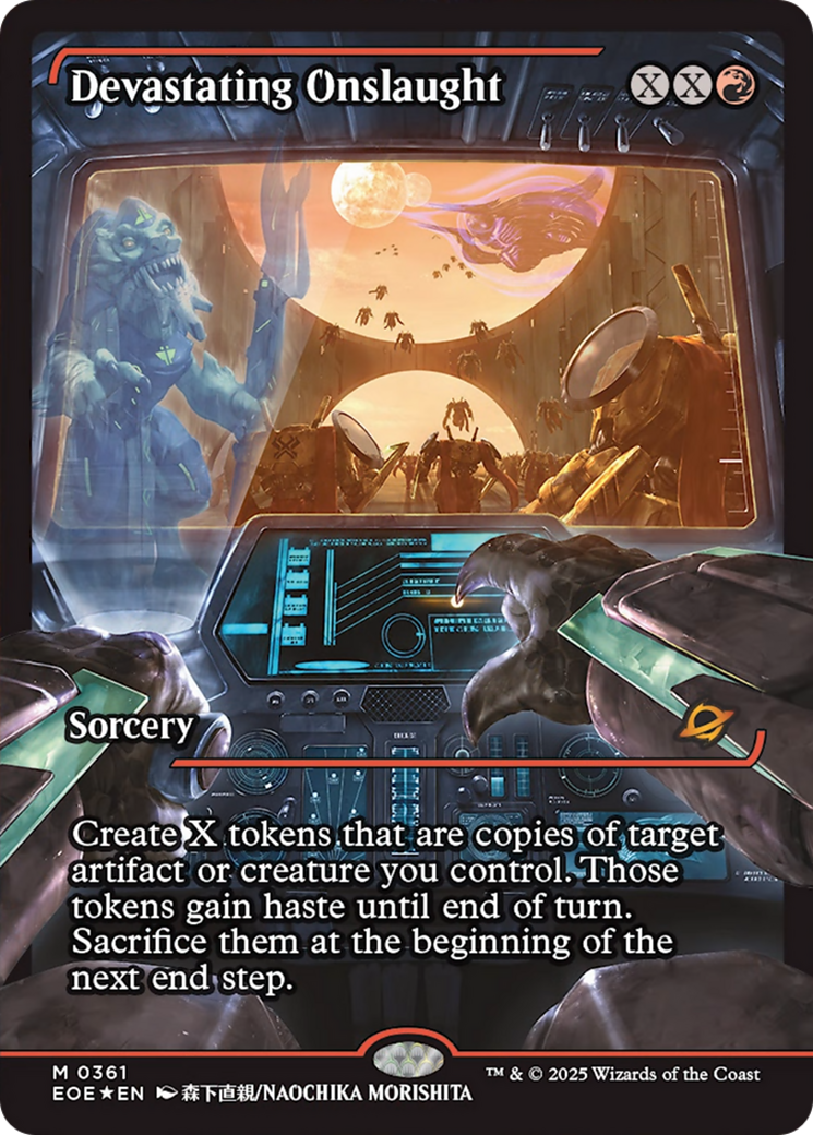 Devastating Onslaught (0361) (Showcase) [Edge of Eternities] MTG Single Magic: The Gathering | Red Claw Gaming