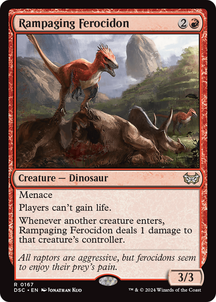 Rampaging Ferocidon [Duskmourn: House of Horror Commander] MTG Single Magic: The Gathering | Red Claw Gaming