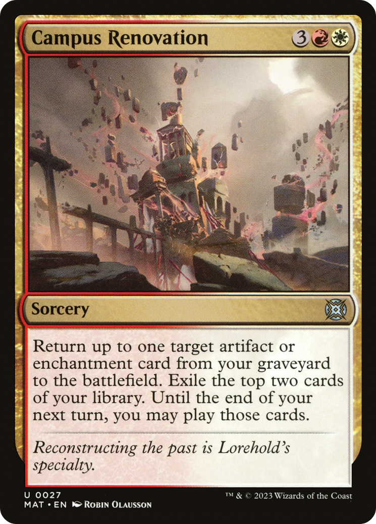 Campus Renovation [March of the Machine: The Aftermath] MTG Single Magic: The Gathering | Red Claw Gaming