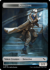 Detective // Bat Double-Sided Token [Murders at Karlov Manor Tokens] MTG Single Magic: The Gathering    | Red Claw Gaming