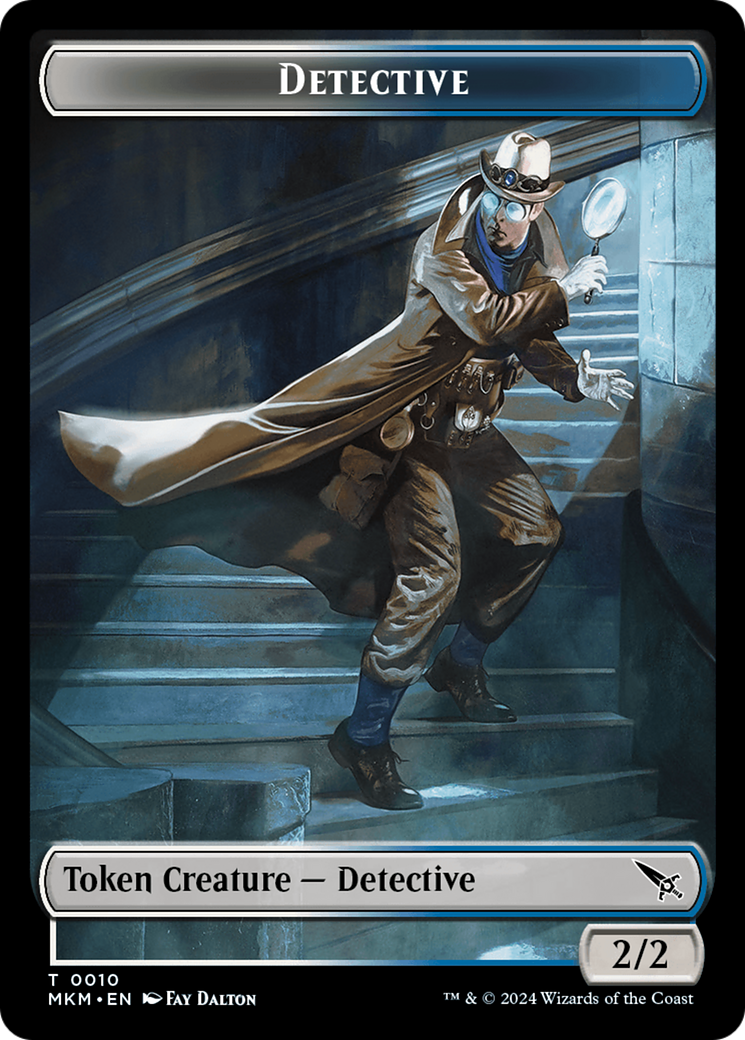Detective // Voja Fenstalker Double-Sided Token [Murders at Karlov Manor Tokens] MTG Single Magic: The Gathering    | Red Claw Gaming