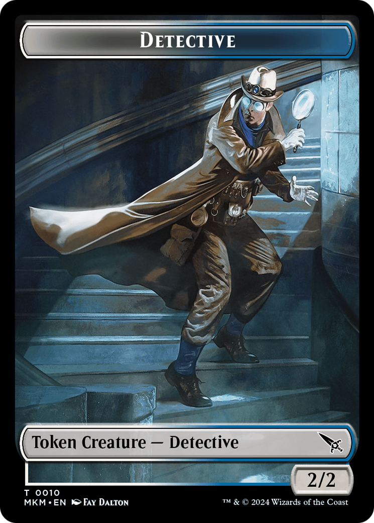 Detective // Spirit Double-Sided Token [Murders at Karlov Manor Tokens] MTG Single Magic: The Gathering | Red Claw Gaming