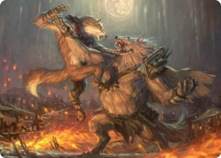 Duel for Dominance Art Card [Innistrad: Midnight Hunt Art Series] MTG Single Magic: The Gathering | Red Claw Gaming