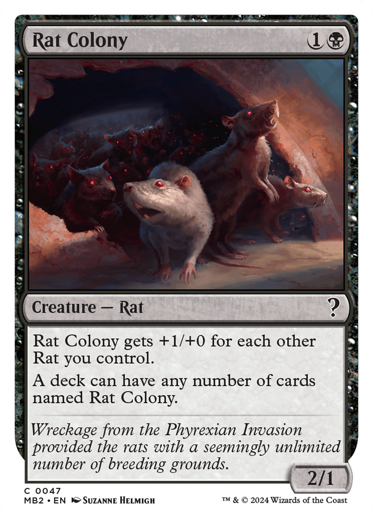 Rat Colony (White Border) [Mystery Booster 2] MTG Single Magic: The Gathering | Red Claw Gaming