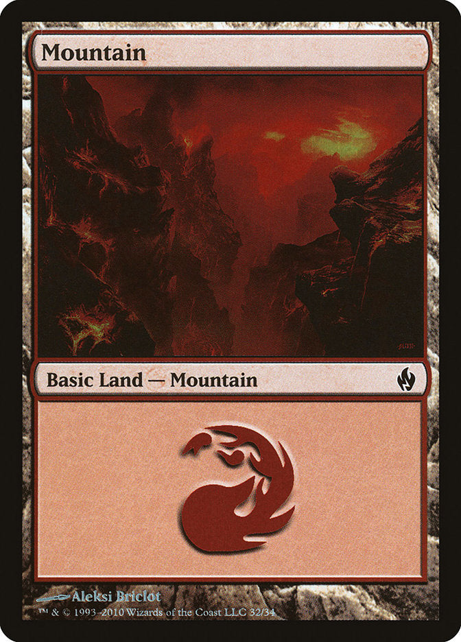 Mountain (32) [Premium Deck Series: Fire and Lightning] MTG Single Magic: The Gathering | Red Claw Gaming
