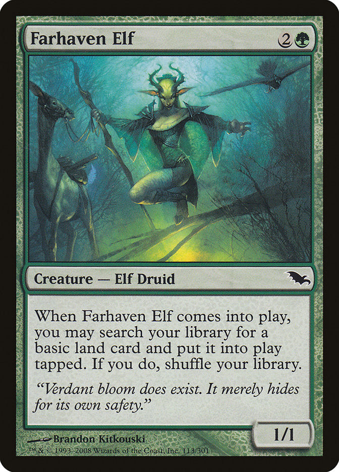 Farhaven Elf [Shadowmoor] MTG Single Magic: The Gathering | Red Claw Gaming
