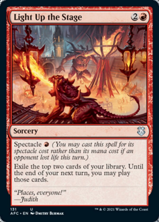 Light Up the Stage [Dungeons & Dragons: Adventures in the Forgotten Realms Commander] MTG Single Magic: The Gathering | Red Claw Gaming
