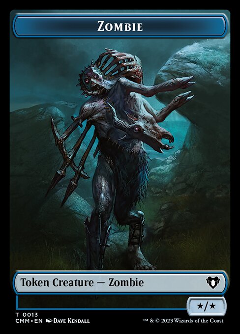 Human Soldier // Zombie (0013) Double-Sided Token [Commander Masters Tokens] MTG Single Magic: The Gathering    | Red Claw Gaming