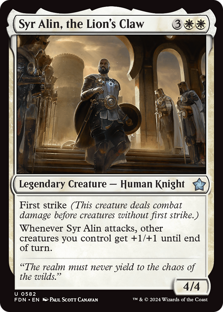 Syr Alin, the Lion's Claw [Foundations] MTG Single Magic: The Gathering | Red Claw Gaming