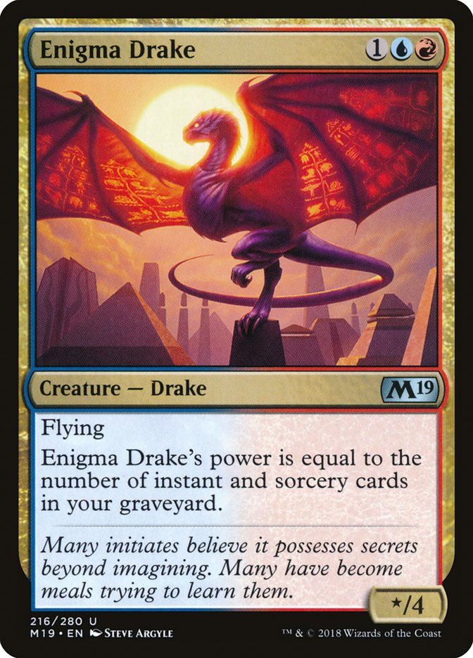 Enigma Drake [Core Set 2019] MTG Single Magic: The Gathering | Red Claw Gaming