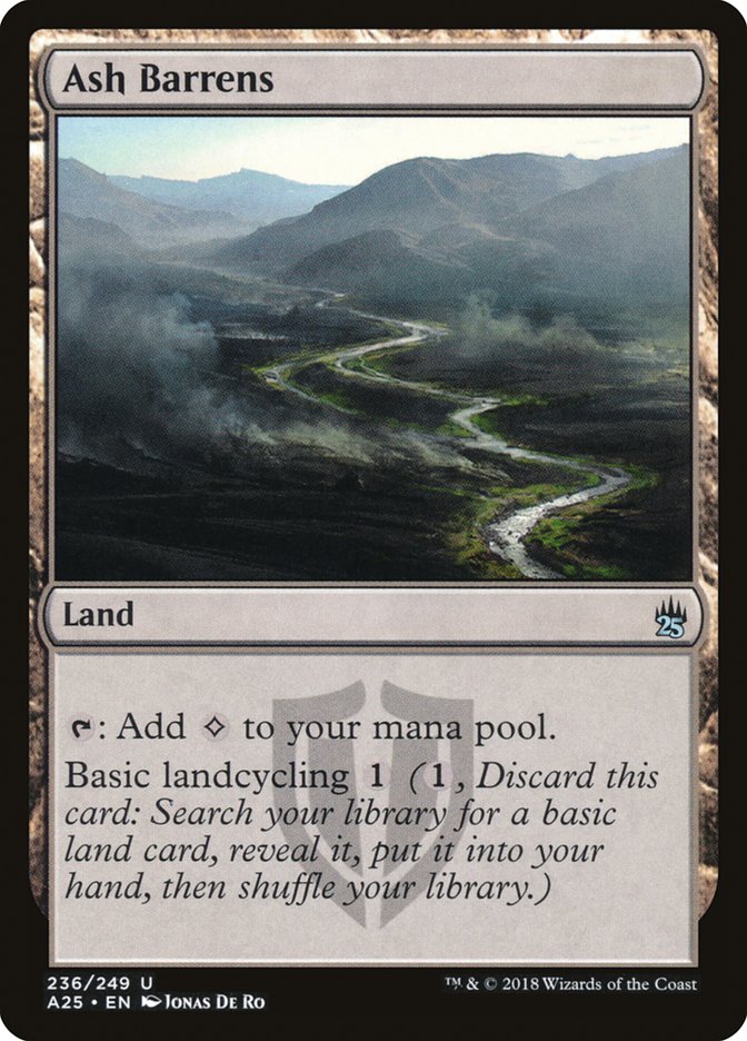 Ash Barrens [Masters 25] MTG Single Magic: The Gathering | Red Claw Gaming