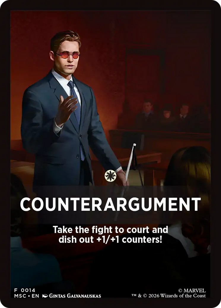 Counterargument Theme Card [Marvel Super Heroes Commander] MTG Single Magic: The Gathering | Red Claw Gaming