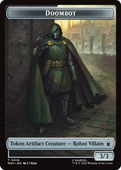 Merfolk // Doombot Double-Sided Token [Marvel Super Heroes Tokens] | Red Claw Gaming
