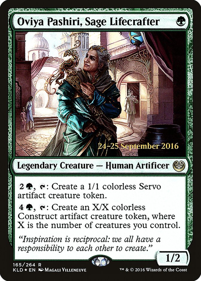 Oviya Pashiri, Sage Lifecrafter [Kaladesh Prerelease Promos] MTG Single Magic: The Gathering | Red Claw Gaming