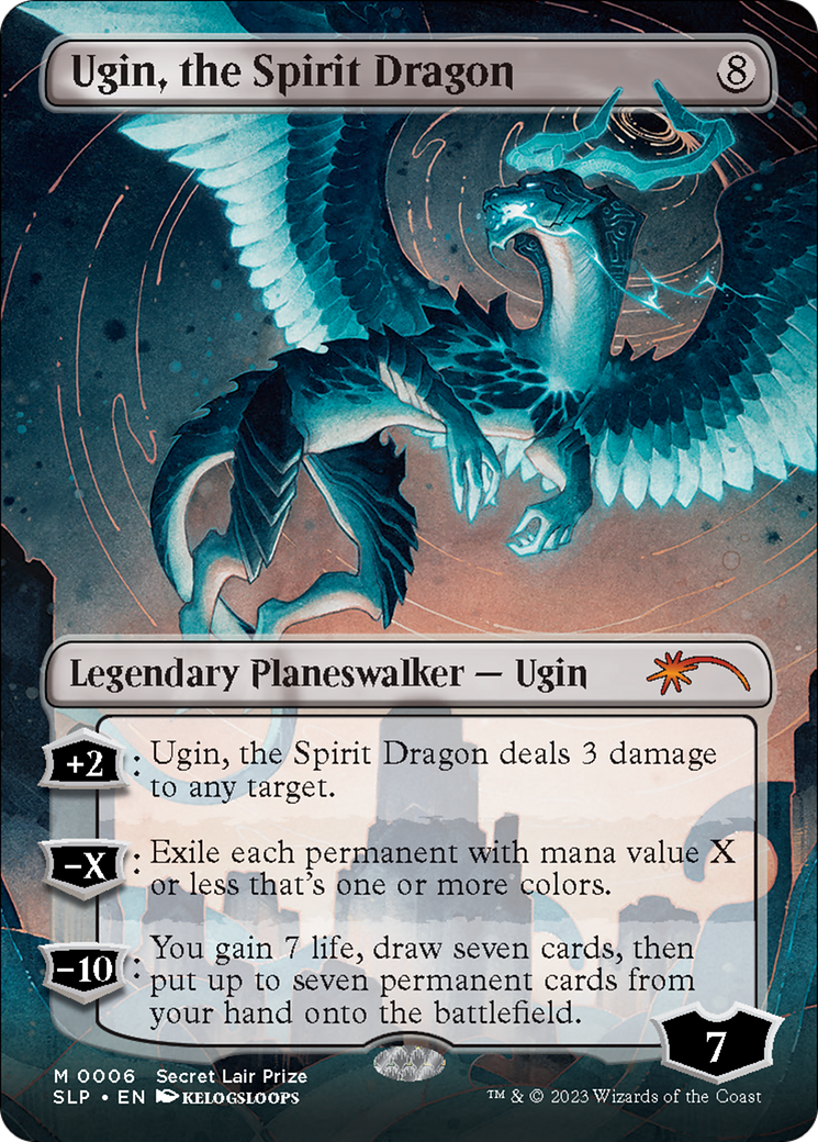 Ugin, the Spirit Dragon (Borderless) [Secret Lair Showdown] MTG Single Magic: The Gathering | Red Claw Gaming