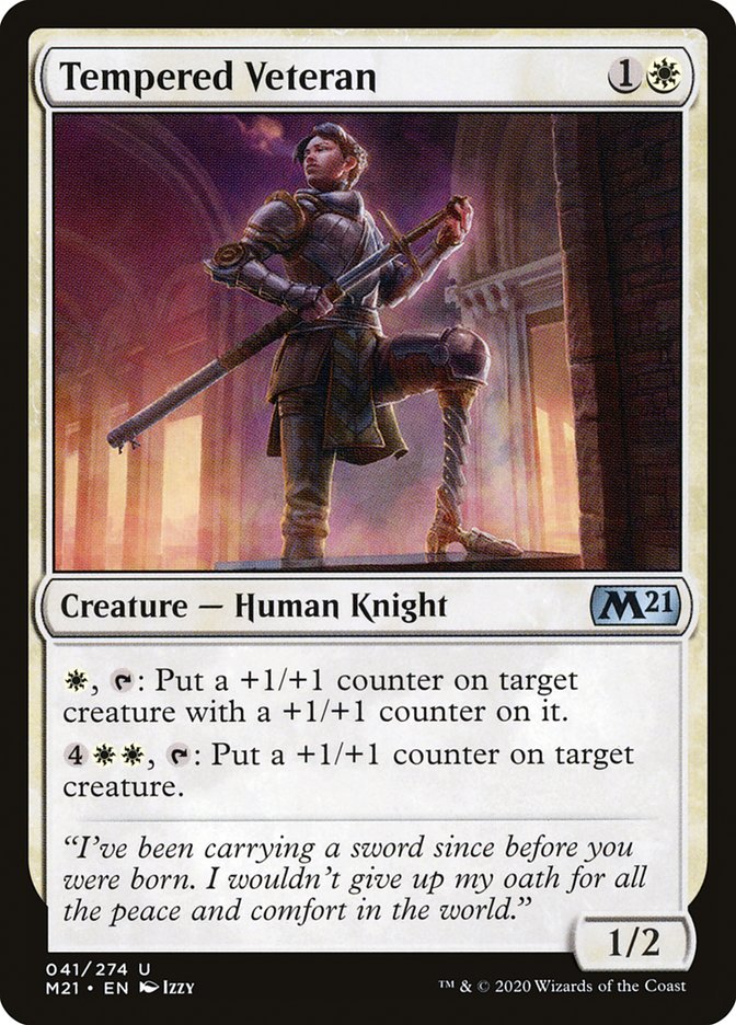 Tempered Veteran [Core Set 2021] MTG Single Magic: The Gathering | Red Claw Gaming