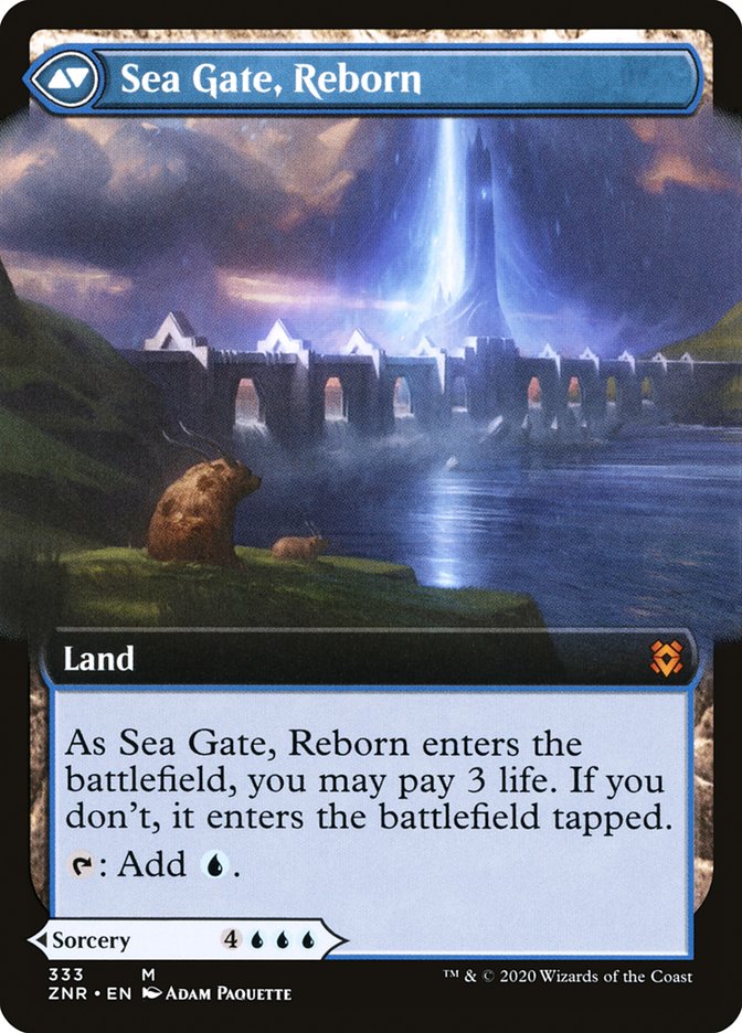 Sea Gate Restoration // Sea Gate, Reborn (Extended Art) [Zendikar Rising] MTG Single Magic: The Gathering | Red Claw Gaming