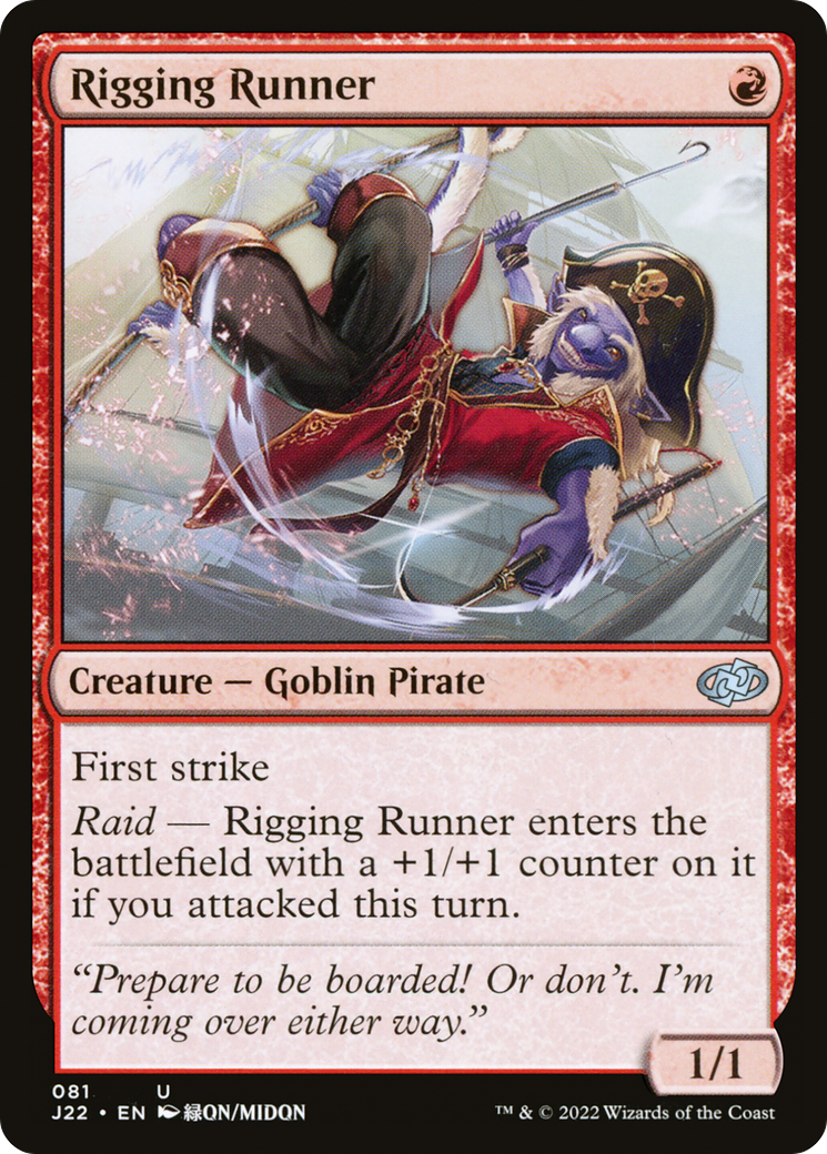 Rigging Runner [Jumpstart 2022] MTG Single Magic: The Gathering | Red Claw Gaming