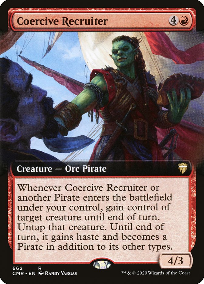 Coercive Recruiter (Extended Art) [Commander Legends] MTG Single Magic: The Gathering | Red Claw Gaming