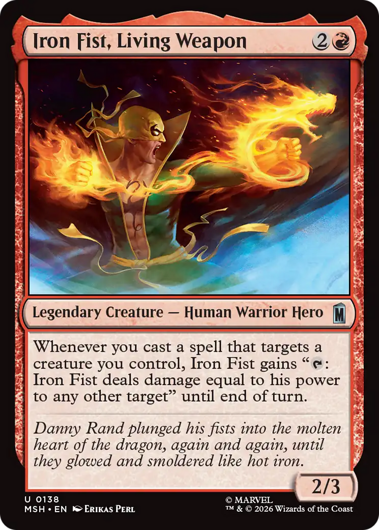 Iron Fist, Living Weapon [Marvel Super Heroes] MTG Single Magic: The Gathering | Red Claw Gaming