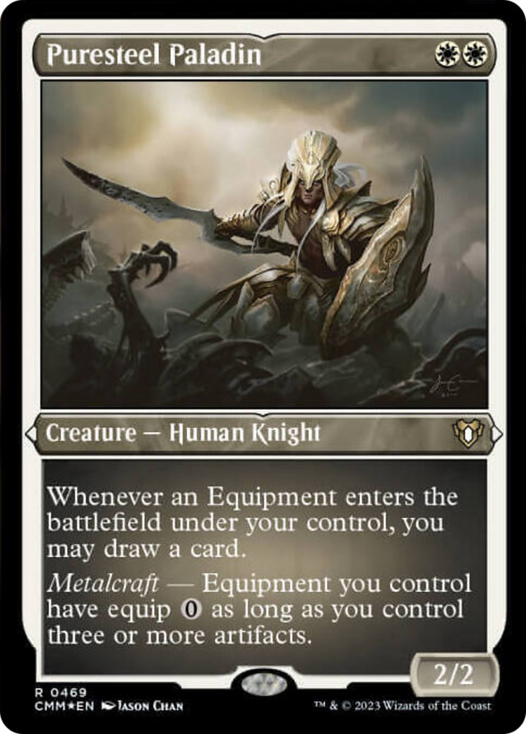 Puresteel Paladin (Foil Etched) [Commander Masters] MTG Single Magic: The Gathering | Red Claw Gaming