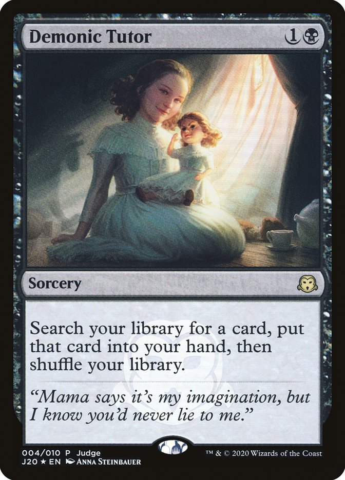 Demonic Tutor [Judge Gift Cards 2020] MTG Single Magic: The Gathering | Red Claw Gaming
