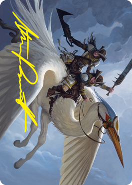 Gryffwing Cavalry Art Card (Gold-Stamped Signature) [Innistrad: Crimson Vow Art Series] MTG Single Magic: The Gathering | Red Claw Gaming