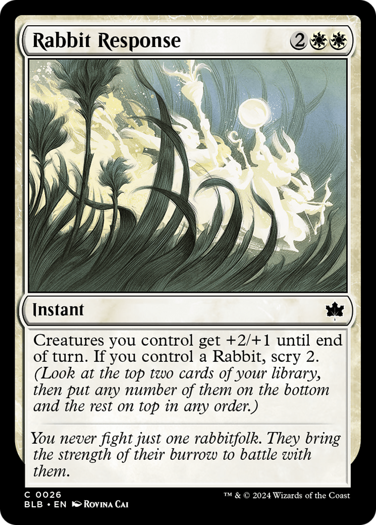 Rabbit Response [Bloomburrow] MTG Single Magic: The Gathering | Red Claw Gaming