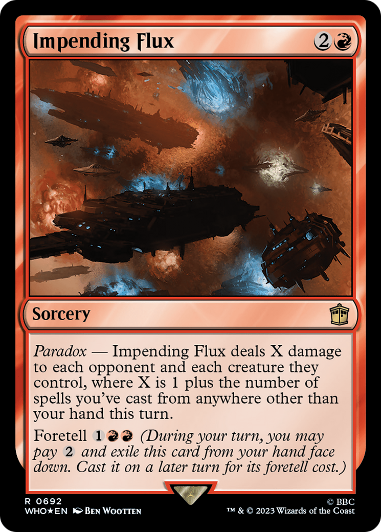 Impending Flux (Surge Foil) [Doctor Who] MTG Single Magic: The Gathering    | Red Claw Gaming