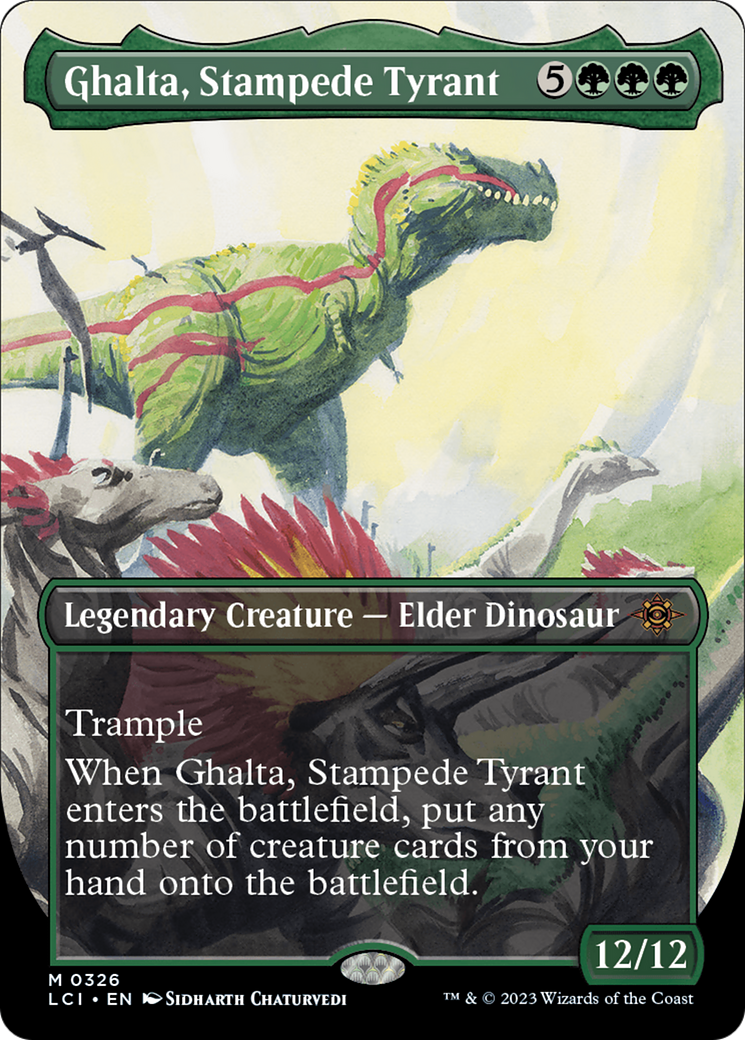 Ghalta, Stampede Tyrant (Borderless) [The Lost Caverns of Ixalan] MTG Single Magic: The Gathering    | Red Claw Gaming
