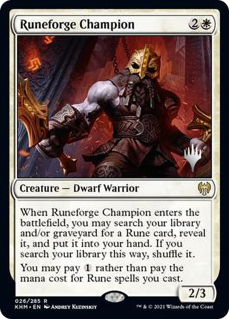 Runeforge Champion (Promo Pack) [Kaldheim Promos] MTG Single Magic: The Gathering | Red Claw Gaming