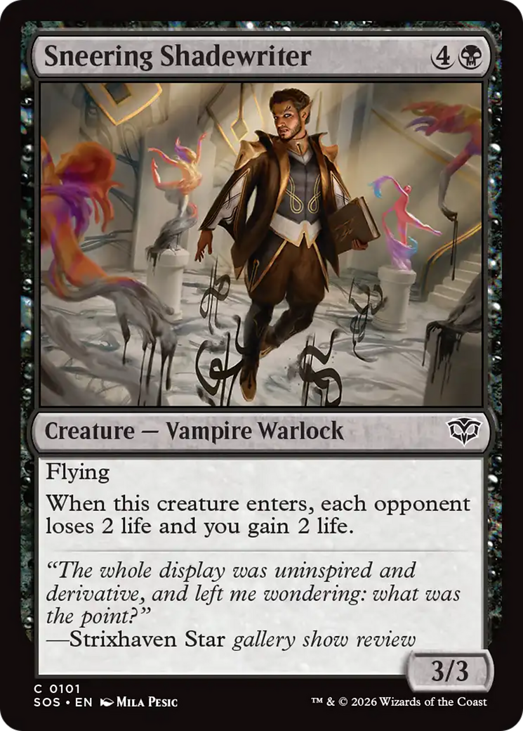 Sneering Shadewriter [Secrets of Strixhaven] MTG Single Magic: The Gathering | Red Claw Gaming