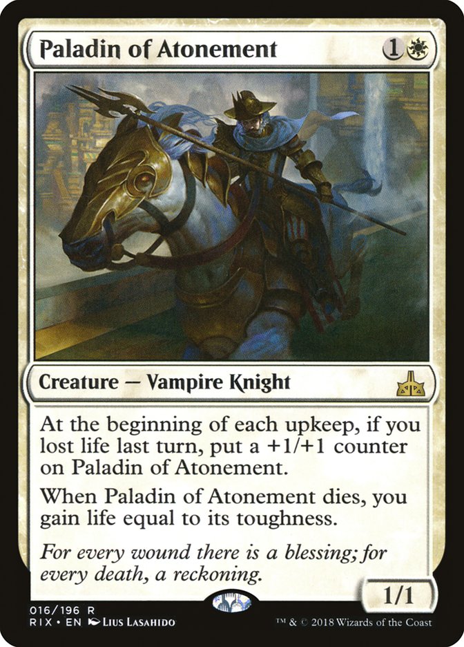 Paladin of Atonement [Rivals of Ixalan] MTG Single Magic: The Gathering | Red Claw Gaming