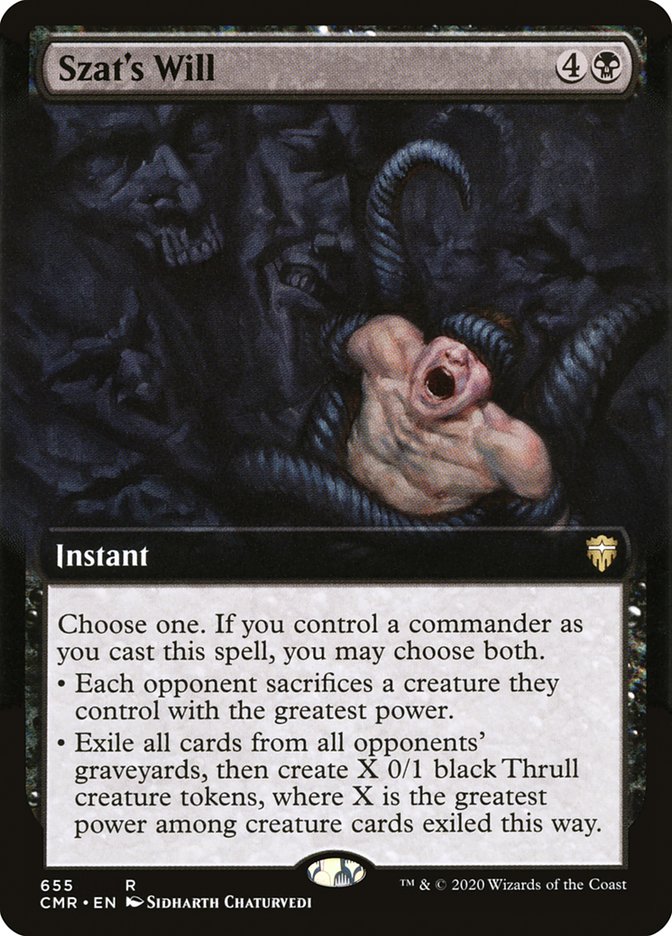 Szat's Will (Extended Art) [Commander Legends] MTG Single Magic: The Gathering | Red Claw Gaming