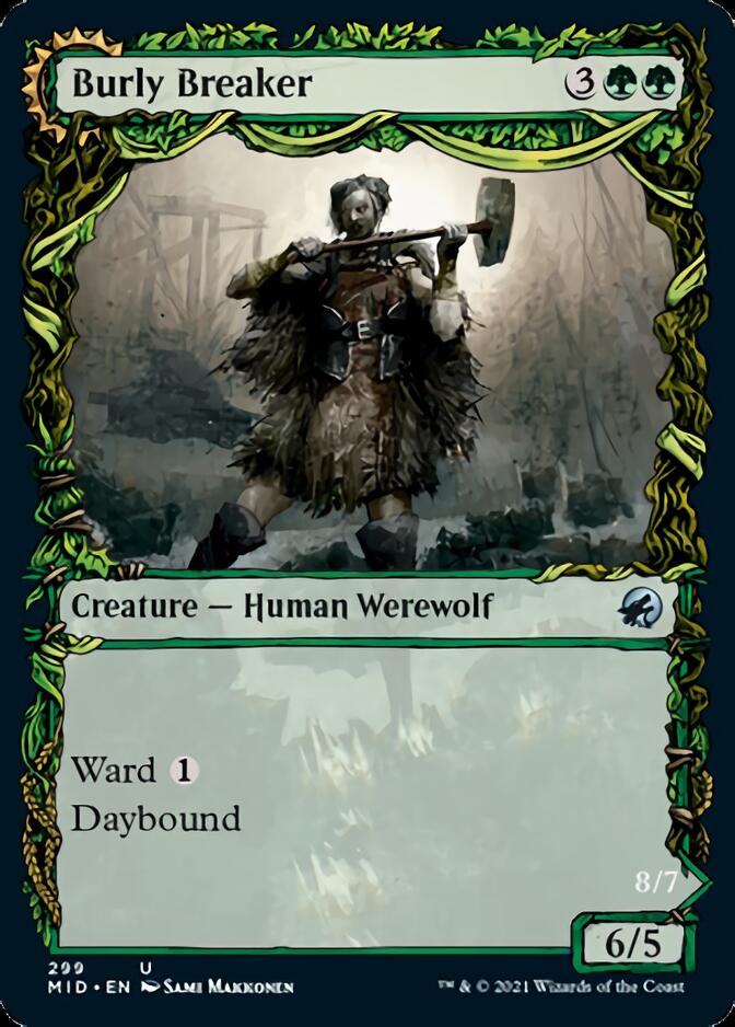 Burly Breaker // Dire-Strain Demolisher (Showcase Equinox) [Innistrad: Midnight Hunt] MTG Single Magic: The Gathering | Red Claw Gaming