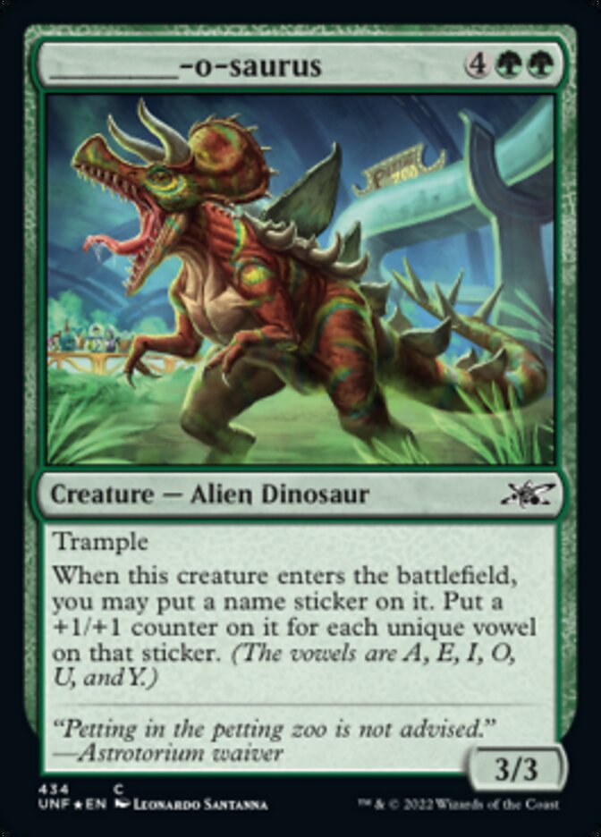 _____-o-saurus (Galaxy Foil) [Unfinity] MTG Single Magic: The Gathering    | Red Claw Gaming