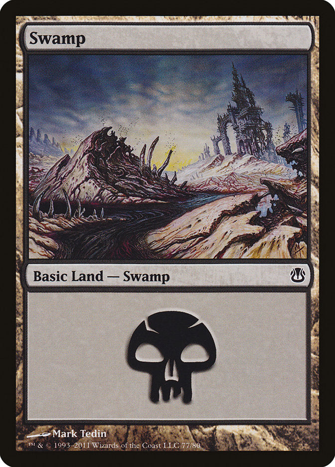 Swamp (77) [Duel Decks: Ajani vs. Nicol Bolas] MTG Single Magic: The Gathering | Red Claw Gaming