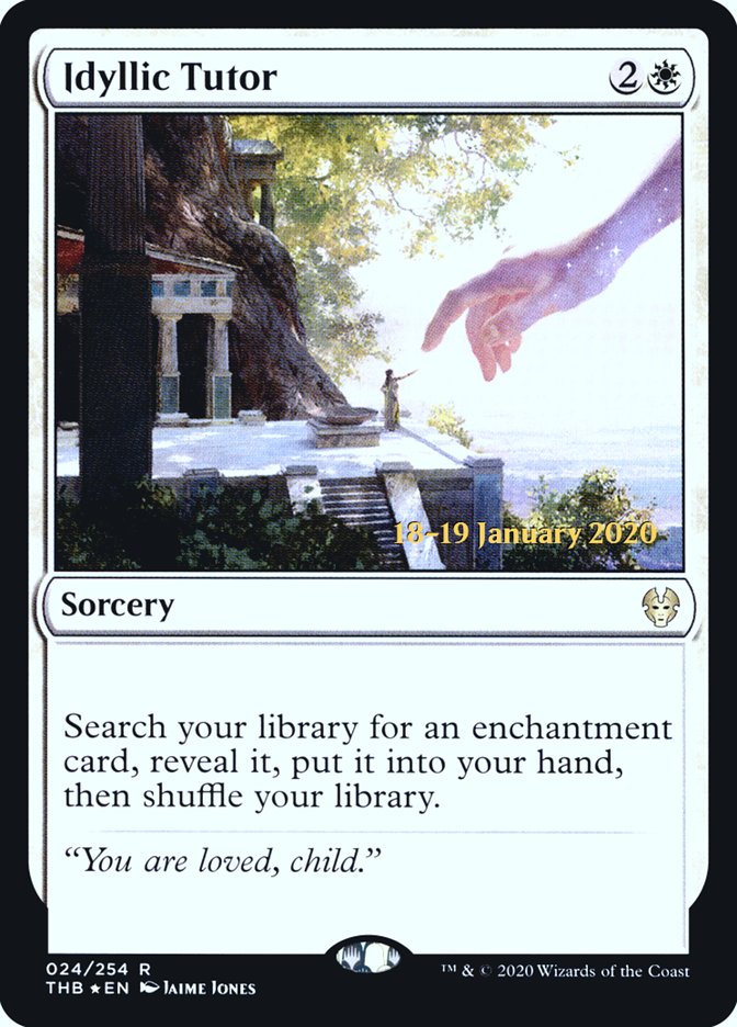 Idyllic Tutor [Theros Beyond Death Prerelease Promos] MTG Single Magic: The Gathering | Red Claw Gaming
